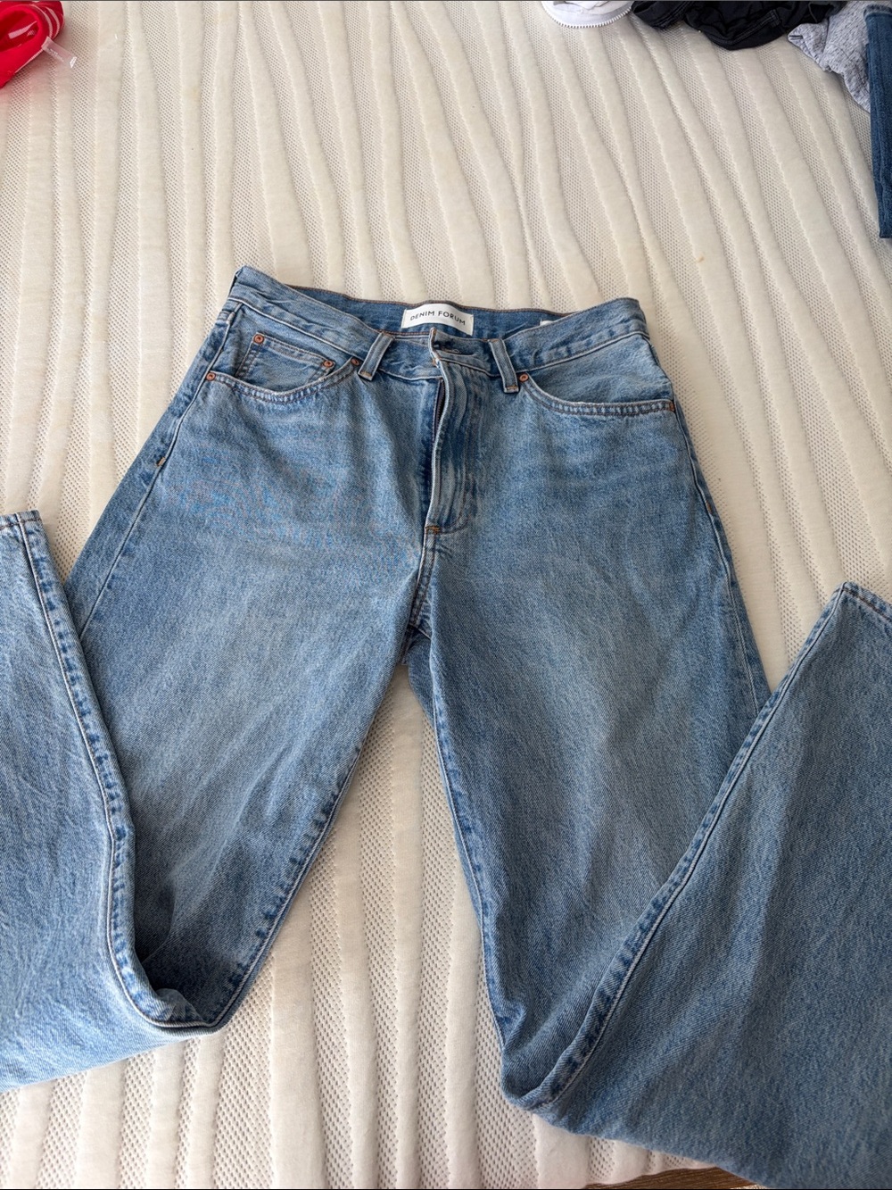 Denim Forum Light Blue High-Rise Jeans